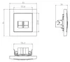 Netzwerkdose McPower "Flair" 2x RJ45, UP, weiß, matt Produktbild-Vorschau 4