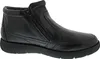 A black leather boot with a side zipper. Produktbild-Vorschau