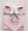 BotoBaby® Babydecke mit Namen + Schmusetuch Häschen – Rosa Produktbild-Vorschau 3