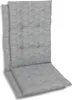 Two gray chair cushions are stacked on top of each other, with the top cushion slightly angled. Produktbild-Vorschau