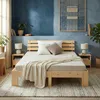 Homestyle4u drevená posteľ 160x200 manželská posteľ s Náhľad obrázku produktu 6