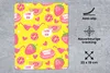MuchoWow® Mauspad Mousepad Lebensmittel - Muster - Rosa Produktbild-Vorschau 2