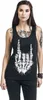 Gothicana by EMP Damen schwarzes Top mit Skelett-Rockhand Produktbild-Vorschau 4