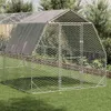 vidaXL Kurník se střechou 2,5x6x2,25 m Pozinkovaná ocel Náhled obrázku produktu 1