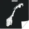 MuchoWow® Poster Illustration von Norwegen in weiß vor Produktbild-Vorschau 1