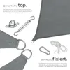 tectake® Sonnensegel Sunny HDPE mit 185 g/m² und 87 % Produktbild-Vorschau 3