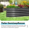 Quictent Hochbeet 180x90x45cm Oval, Pflanzkasten aus Produktbild-Vorschau 2