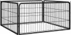 vidaXL 4-częściowy kojec dla psa czarny 100x50cm stal Podgląd zdjęcia produktu 6
