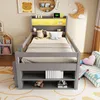 Flieks Kinderbett 90x200cm mit Led, Jugendbett Klassisches Produktbild-Vorschau 3