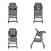 A collage of a gray high chair from different angles. Náhled obrázku produktu