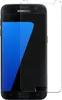 A screen protector is shown placed over a Samsung Galaxy S7 smartphone. Produktbild-Vorschau
