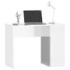 Schreibtisch Hochglanz-Weiß 100x55x75 cm Holzwerkstoff Produktbild-Vorschau 3