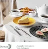 DOWAN Set di 6 piatti in porcellana 21,5 cm Piatto da Anteprima dell’immagine prodotto 2