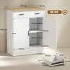 HOMCOM Sideboard mit Stauraum, Kommode mit 2 Schubladen, Produktbild-Vorschau 3