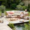 Loungeset 'Karg' Sofa mit Couchtisch Kissen Rattanoptik Rot Produktbild-Vorschau 2