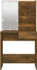 toaletní stolek vidaXL s LED diodami Smoked Oak 74,5x40x141 Náhled obrázku produktu 4