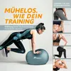 TRESKO Balle de gymnastique (Cool-Grey-Blue, 55cm) avec Voir les images du produit 4