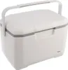 A white cooler box with a gray trim and handle, shown from a front-diagonal angle against a white background. Podgląd zdjęcia produktu