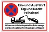 Ein- und Ausfahrt freihalten Schild PVC Hartschaumplatte Produktbild-Vorschau 1