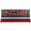48 Stapelboxen Wandregal Kunststoff Deckel 172 x 78 cm Produktbild-Vorschau 2