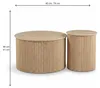 SensaHome Japandi Couchtisch Set Rund - 2 Beistelltische Produktbild-Vorschau 7