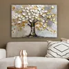 Leinwand Bilder 80x60 cm - Lebensbaum - Beige - Grau - Gold Produktbild-Vorschau 5