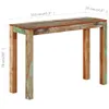A console table with dimensions indicated by text overlays. Produktbild-Vorschau