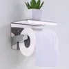 Toilettenpapierhalter mit WC-Regal, Chrom, silberfarbener Produktbild-Vorschau 2