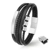 UNIQAL | Lederarmband Herren "SILVER SHAPE" Mens Leather Produktbild-Vorschau 1