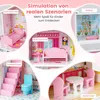GOPLUS 3-stöckige Puppenhaus, Kinderpuppenhaus mit Süßes Produktbild-Vorschau 3
