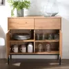 Kommode, 2 Türen, 2 Schubladen, Eichendekor - L90 x H80 cm Produktbild-Vorschau 4