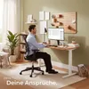 tectake® Höhenverstellbarer Schreibtisch Piotr 85 - 129 x Produktbild-Vorschau 7