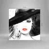 Bilder auf glas - Frau Gesicht Lippen - 70x70cm - Produktbild-Vorschau 3