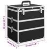 Kosmetikkoffer 37x24x40 cm Schwarz Aluminium , Produktbild-Vorschau 8