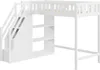 Merax Lit superposé 90x200cm avec étagères, lit mezzanine Voir les images du produit 7