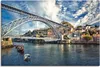 ARTland Leinwandbild Panorama Porto mit Eiffel Brücke Produktbild-Vorschau 1
