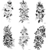6Teile/los 3D Realistische Große Blume Temporäre Tattoos Produktbild-Vorschau 1