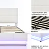 okwish LED Čalouněná postel 160 x 200 cm, laťkový rošt a Náhled obrázku produktu 4