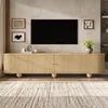 Merax TV-Lowboard mit Schiebetüren, TV-Schrank mit vertikal Produktbild-Vorschau 1
