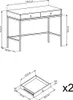 Schminktisch 100 cm Monti - Schreibtisch mit Schubladen, Produktbild-Vorschau 7