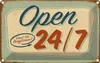 vianmo Blechschild 12x18 cm open visit us anytime 24/7 Produktbild-Vorschau 1