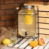 Getränkespender Glas 8 l mit Zapfhahn, Metallständer und Produktbild-Vorschau 7