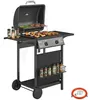 Outsunny Gasgrill 5 KW 2 Brenner BBQ Grillwagen Edelstahl Produktbild-Vorschau 1