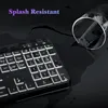 Gaming PC- Leise Tastatur QWERTZ Weiß Beleuchtet Produktbild-Vorschau 5