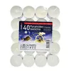 A package of 40 pyramid tealights with a festive winter scene on the packaging. Voir les images du produit