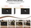 A diagram showing a kitchen island in different configurations, with text indicating its adjustable size and multiple uses. Produktbild-Vorschau