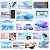Collage of marketing images showcasing the features of a smartphone. Produktbild-Vorschau