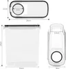 Multiple views of a clear plastic food storage container with dimensions indicated by measurement lines and text. Anteprima dell’immagine prodotto