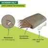 Sonnensegel Rechteck, 3x4m, taupe, wasserabweisend Produktbild-Vorschau 3