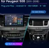 6 +128G Android13 Carplay autoradio für Peugeot 508 Náhľad obrázku produktu 2